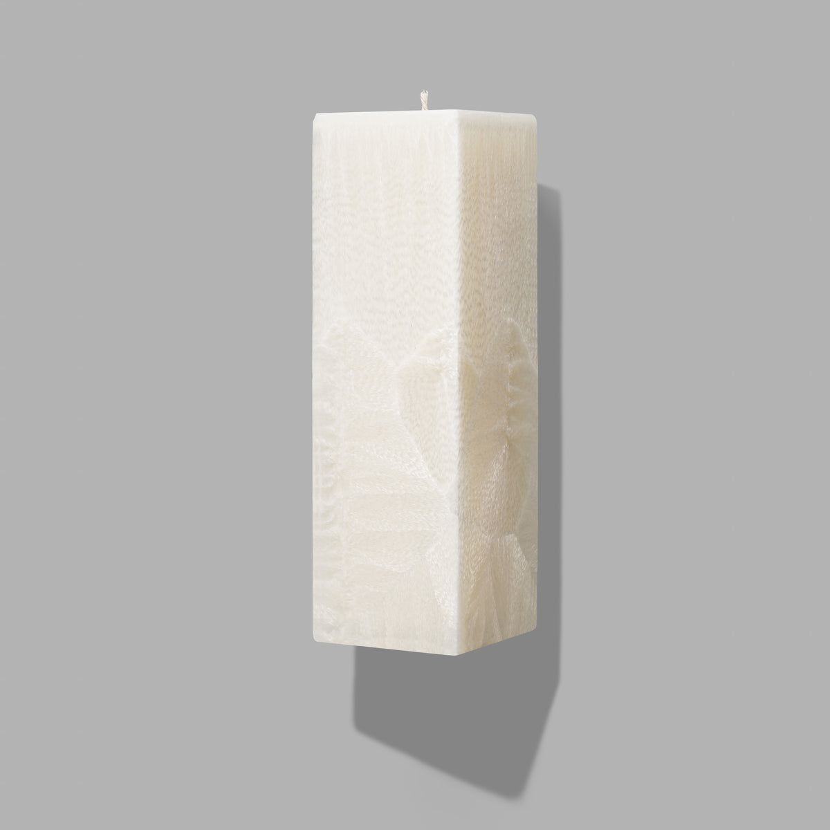 Ivory (kvadratinė) - Natūralaus vaško. Rankų darbo žvakė