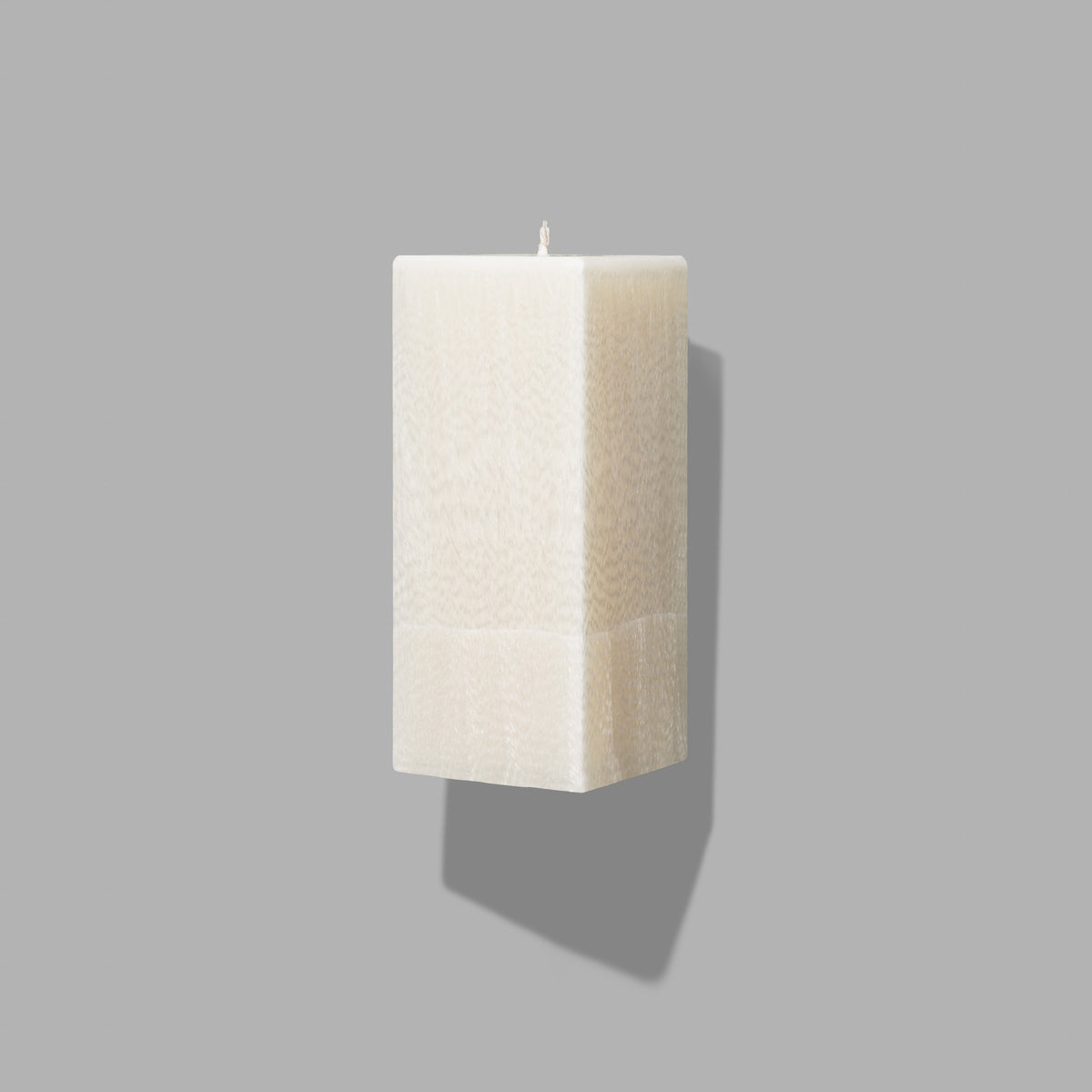 Ivory (kvadratinė) - Natūralaus vaško. Rankų darbo žvakė